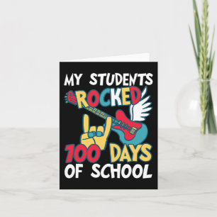 Tarjeta Mis Estudiantes Llevaron 100 Días De Escuela Para