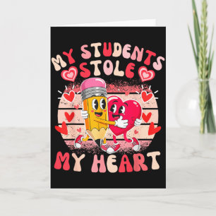 Tarjeta Mis estudiantes me robaron el corazón, profesor de