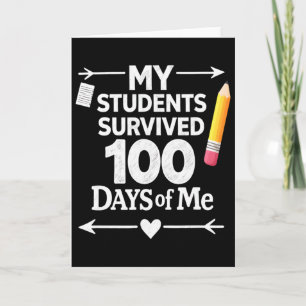 Tarjeta Mis estudiantes sobrevivieron 100 días de mí Día 1