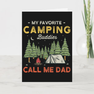 Tarjeta Mis favoritos compañeros de camping me llaman papá
