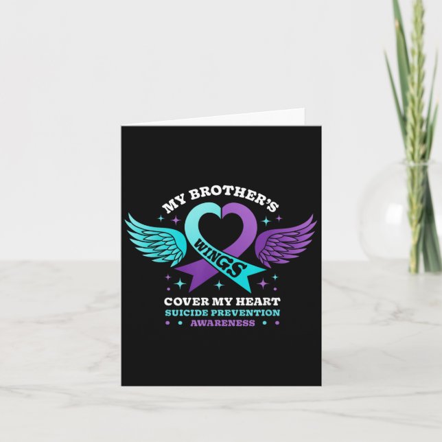 Tarjeta Mis hermanos cubrieron mi prevención del suicidio  (Anverso)