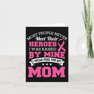 Tarjeta Mis Héroes Que Uso Rosa Para Mi Mamá - Cáncer De M