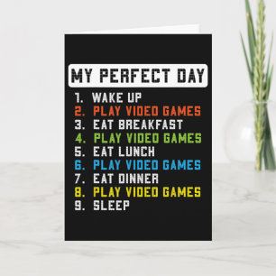 Tarjeta Mis juegos de video de día perfecto Hombres Bo
