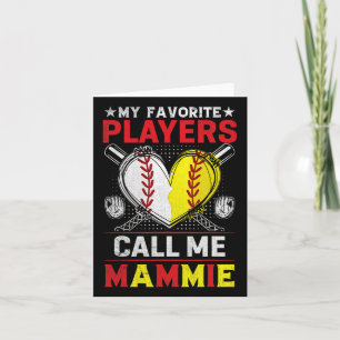 Tarjeta Mis jugadores favoritos de béisbol sóftbol me llam
