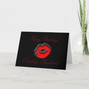 Tarjeta Mis labios queridos del beso del feliz cumpleaños