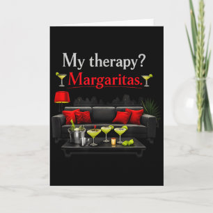 Tarjeta Mis margaritas de terapia. diseño de lounge para l