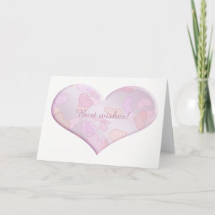 Tarjeta Mis mejores deseos, corazón.