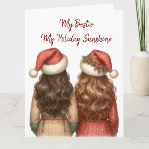 Tarjeta Mis Navidades Bestie My Holiday Sunshine saludan