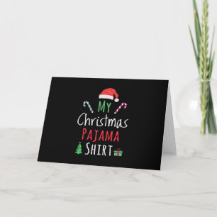 Tarjeta Mis Navidades Camisa Pajama