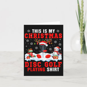 Tarjeta Mis Navidades Disco Golf Jugando Shirt Santa Equip