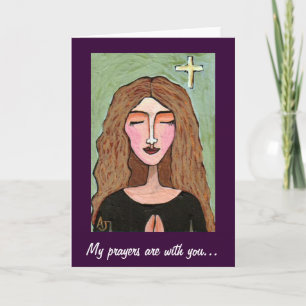 Tarjeta Mis oraciones están contigo... - tarjeta.