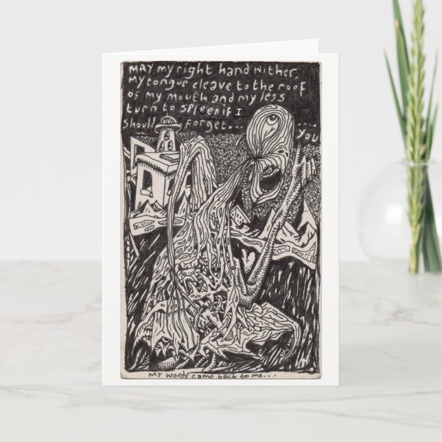 Tarjeta Mis palabras me volvieron... (Anverso)