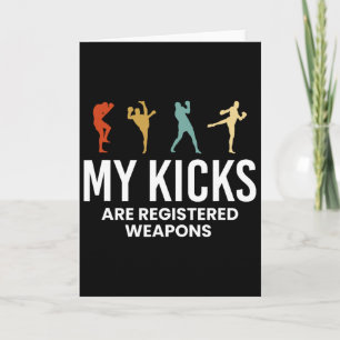 Tarjeta Mis Patadas Son Armas Registradas Kickboxing Kickb