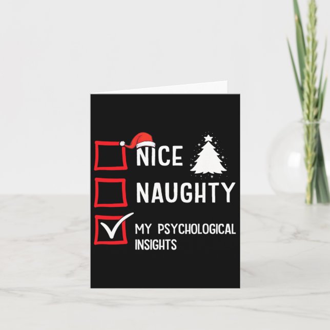 Tarjeta Mis pensamientos psicológicos Navidades bonitos P (Anverso)