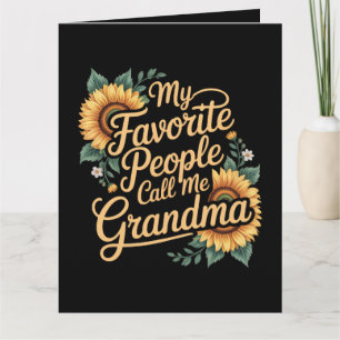 Tarjeta Mis personas favoritas me llaman abuela día de la 