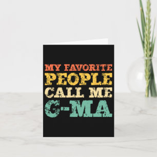 Tarjeta Mis personas favoritas me llaman G-ma Vintage Gma 