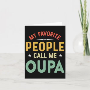 Tarjeta Mis personas favoritas me llaman Oupa Vintage Oupa