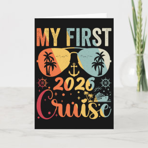 Tarjeta Mis Primeras Vacaciones en Crucero 2026 Familia Un