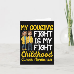 Tarjeta Mis Primos Luchan Contra El Cáncer Infantil.