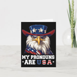 Tarjeta Mis Pronounes Son Eagle Divertido De Eeuu 4 De Jul