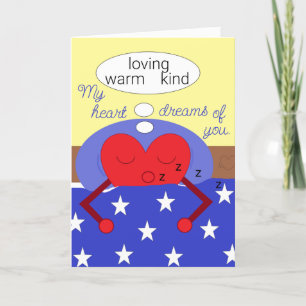 Tarjeta Mis sueños de corazón contigo: Blank