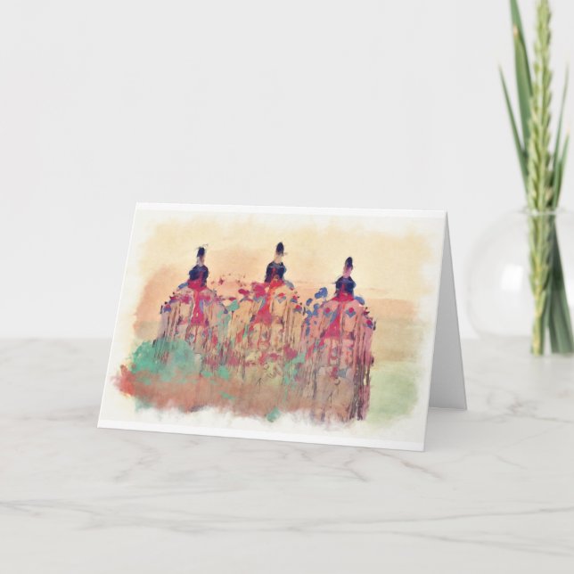 Tarjeta Mis tres hermanas (Anverso)