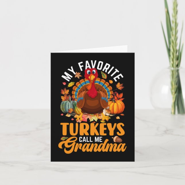 Tarjeta Mis Turquía favoritas me llaman abuela feliz graci (Anverso)