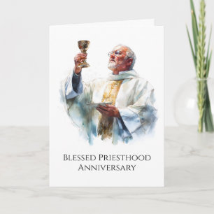 Tarjeta Misa de Celebración del Aniversario del Sacerdocio
