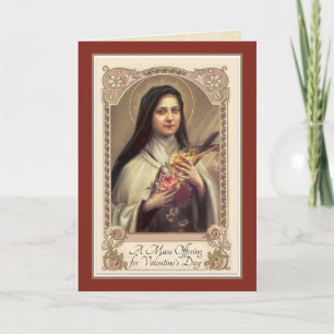 Tarjeta Misa de Ofrenda de Sta. Teresa Día de San Valentín