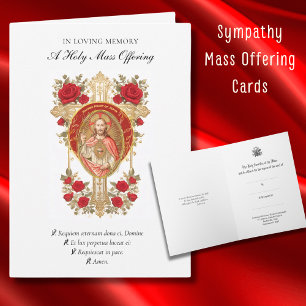 Tarjeta Misa de simpatía católica que ofrece Jesús
