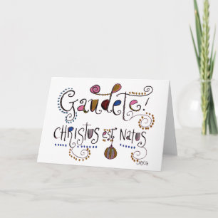 Tarjeta Misa Latina de Navidad Católica Gaudete