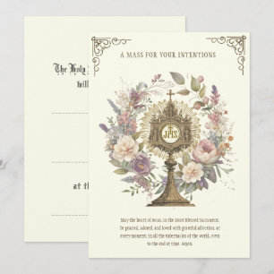 Tarjeta Misa Ofrenda Floral Alabanzas Divinas Eucaristía