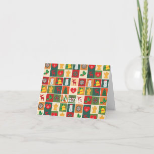 Tarjeta Miscelánea de Símbolos Navideños Arte Thunder_Cove