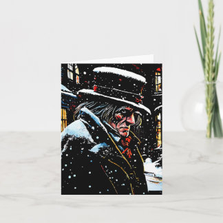 Tarjeta Miser Mister Ebenezer Scrooge Navidades victoriano