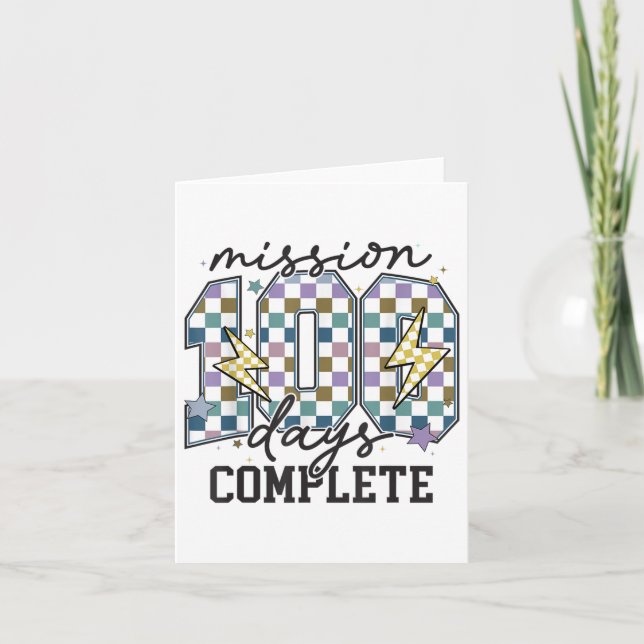 Tarjeta Misión 100 Días Completar Diversos 100 Días De Esc (Anverso)