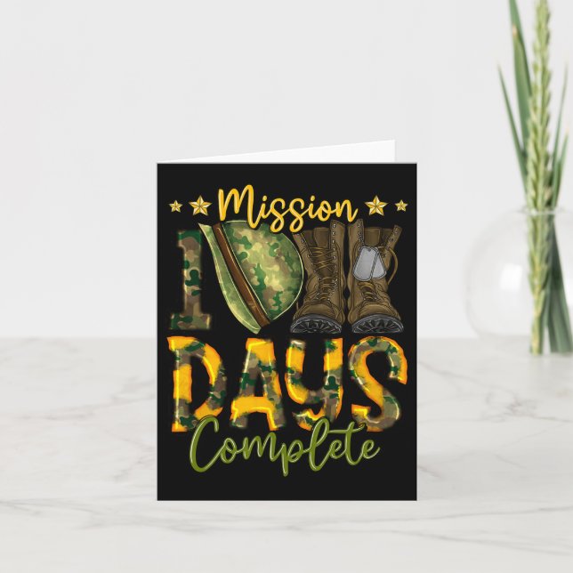 Tarjeta Misión 100 Días Escolares Completa De Niños Soldad (Anverso)