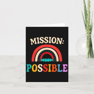 Tarjeta Misión Posible escuela Inspiradora motivacional