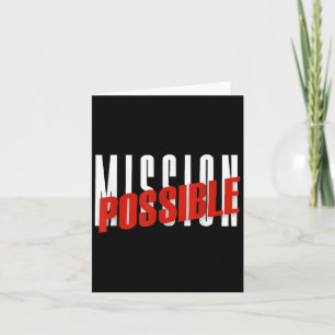 Tarjeta Misión Posible Escuela Motivacional Inspiradora