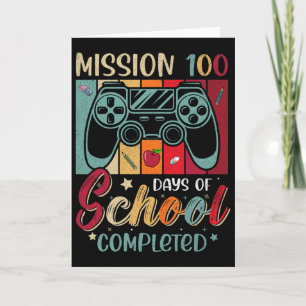 Tarjeta Misión Retro 100 Días De Escuela Completado Video