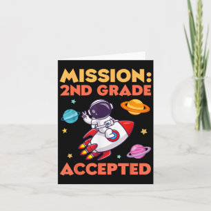 Tarjeta Misión Segundo Grado Astronauta Aceptada en T