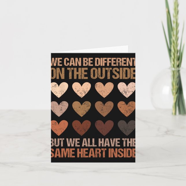 Tarjeta Mismo Corazón Dentro Juneteenth Mes de la Historia (Anverso)