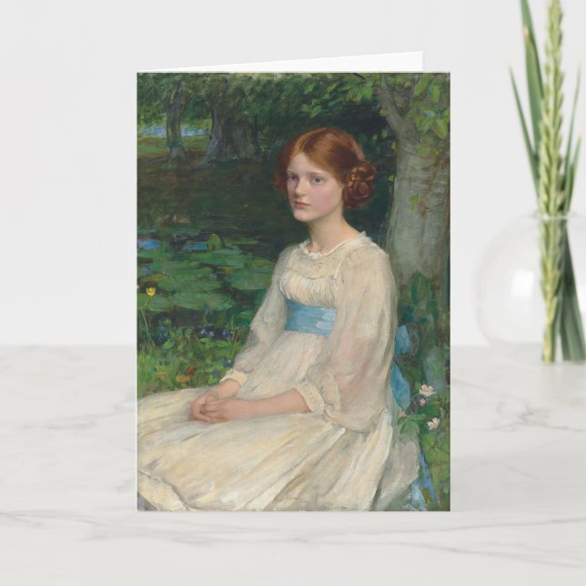 Tarjeta Miss Betty Pollock | John William Waterhouse (Anverso)