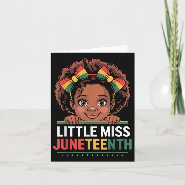 Tarjeta Miss Junetdecimo Libertad Gir africano negro norte (Anverso)