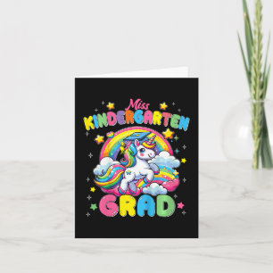 Tarjeta Miss Kindergarten Grad Unicorn El Último Día De La