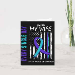 Tarjeta Miss My Wife Suicious Awareness Prevention America