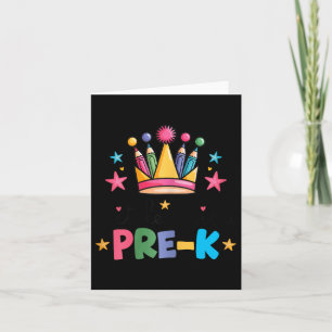 Tarjeta Miss Pre-k Pencillos coronados de vuelta a la escu