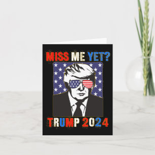 Tarjeta Miss Yo Aun Trump 2024 Patriótico 4 De Julio Trump