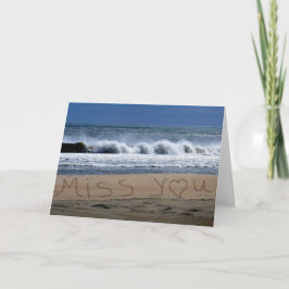 Tarjeta Miss You Card Beach