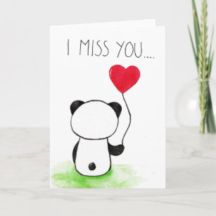 Tarjeta Miss You Panda