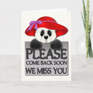 Tarjeta Miss You Panda